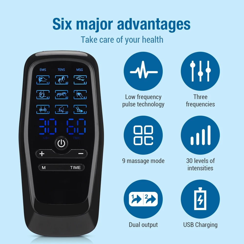 Physiotherapy Tens Muscle Stimulator Electric EMS Acupuncture Body Massage Digital Therapy Slimming Machine Electro Stimulator