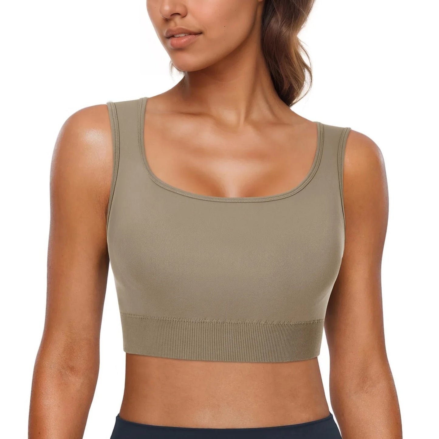 Women Sports Bra Removable Running Short Tank Top