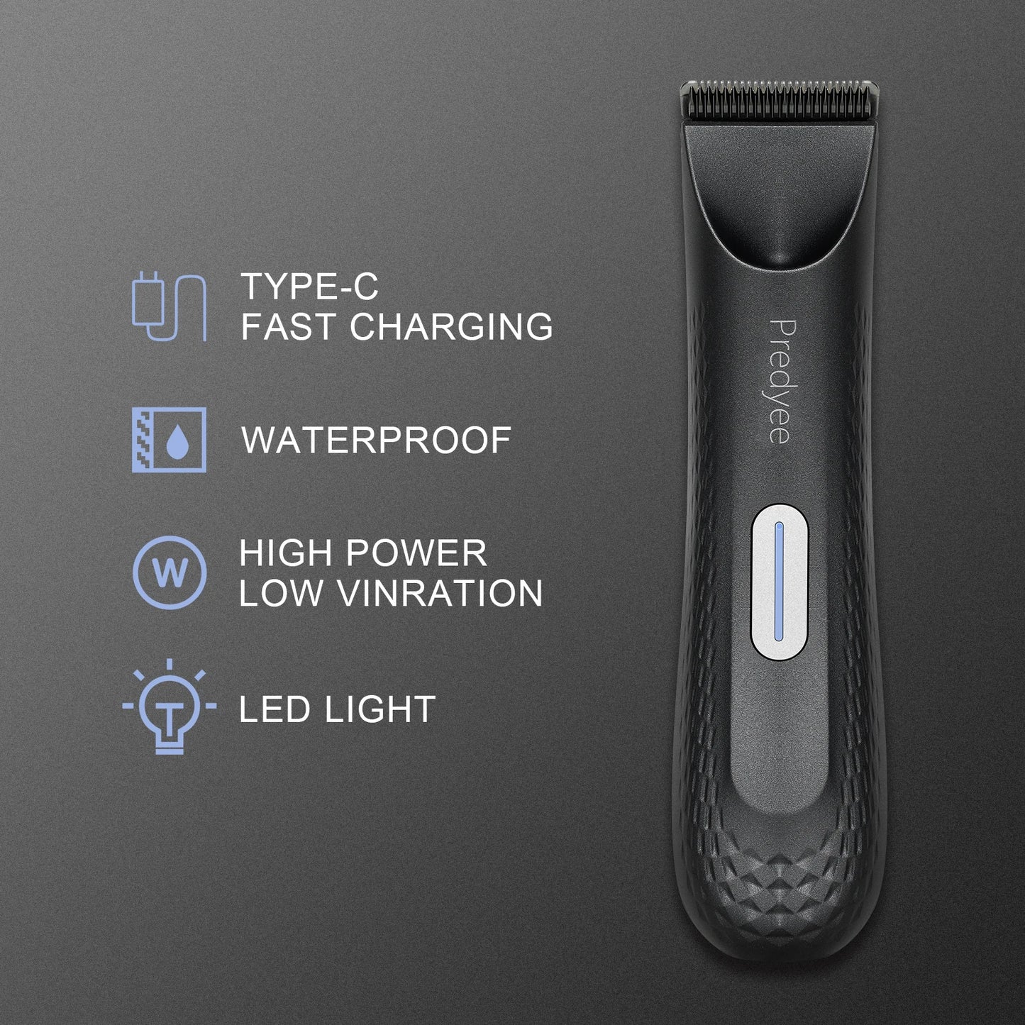 Electric Trimmer for Men'S Groin Hair: Versatile Body Groomer and Waterproof Pubic Hair Trimmer with Replaceable Ceramic Blade