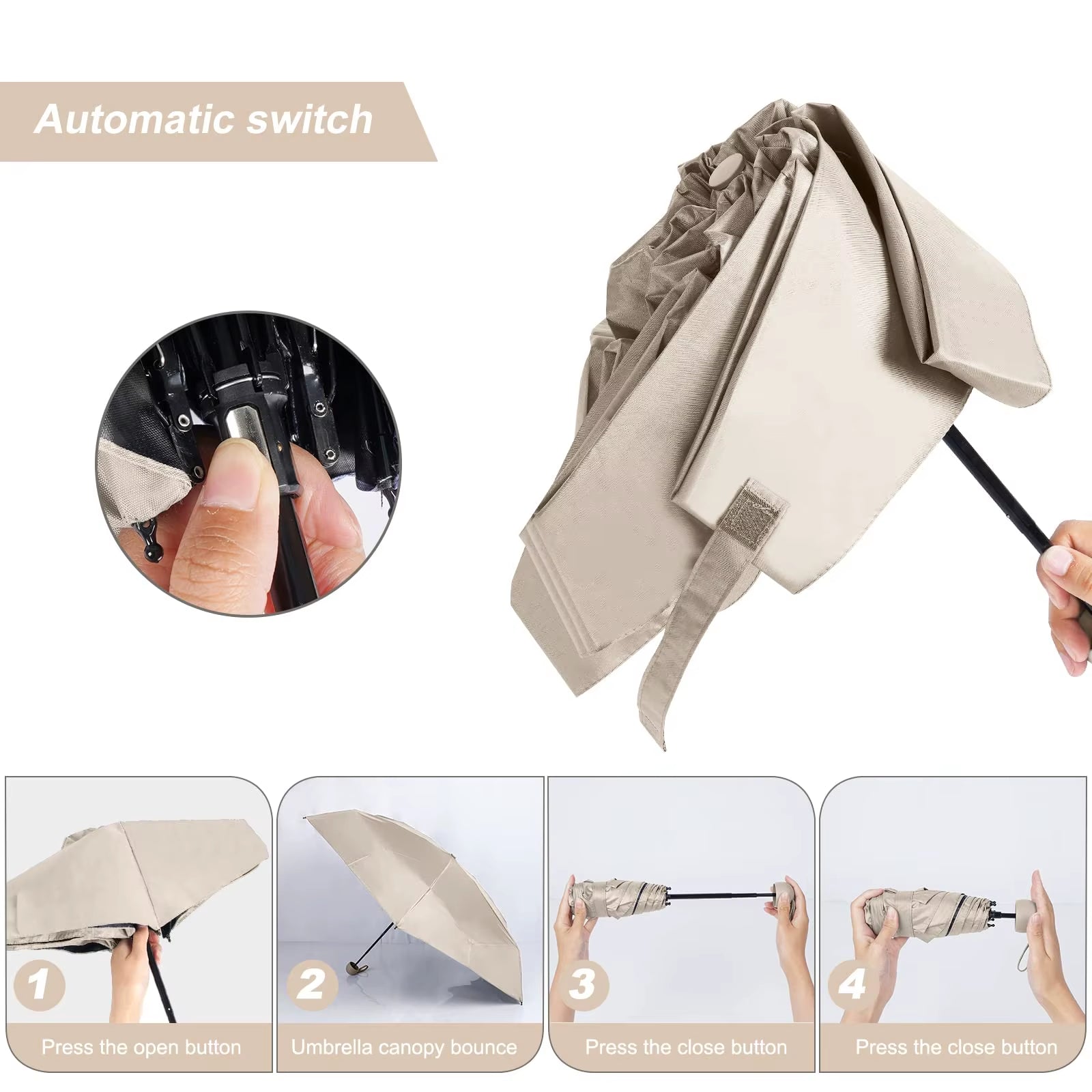 Capsule Umbrella Small and Portable Solid Color Sunshade for Women and Rain Dual Use Protection